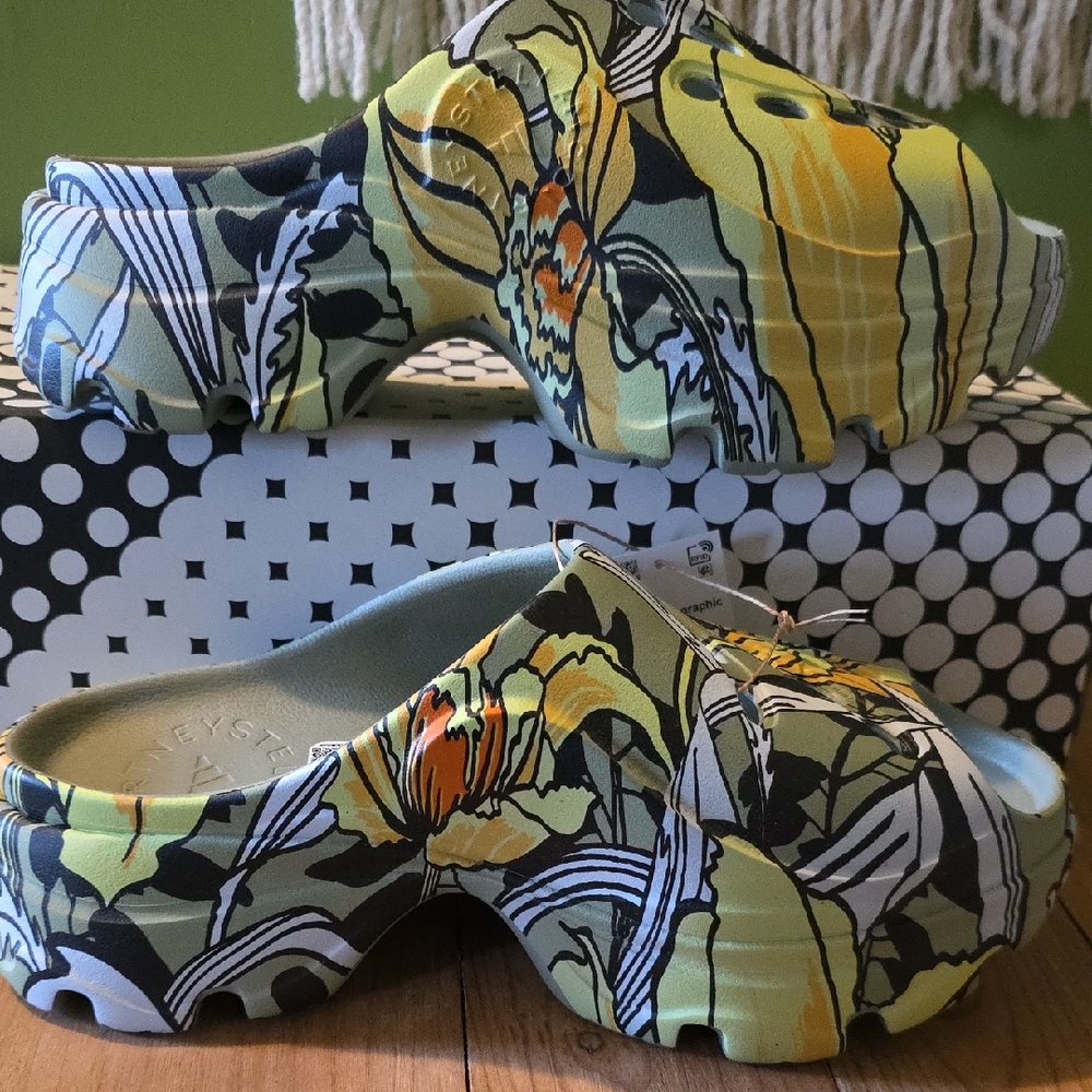 Colorful Floral Clogs